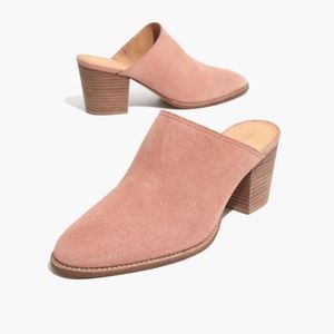 Madewell Harper mule in pink suede